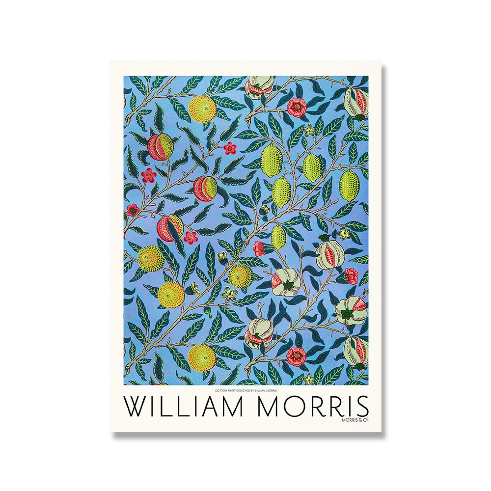 Dittelle William Morris Stampa su Tela Il Victoria and Albert Museum Exhibition Poster Underground Art Nouveau Pittura Decorazione Della Parete 60x80 cm-3 Pezzi Senza Cornice