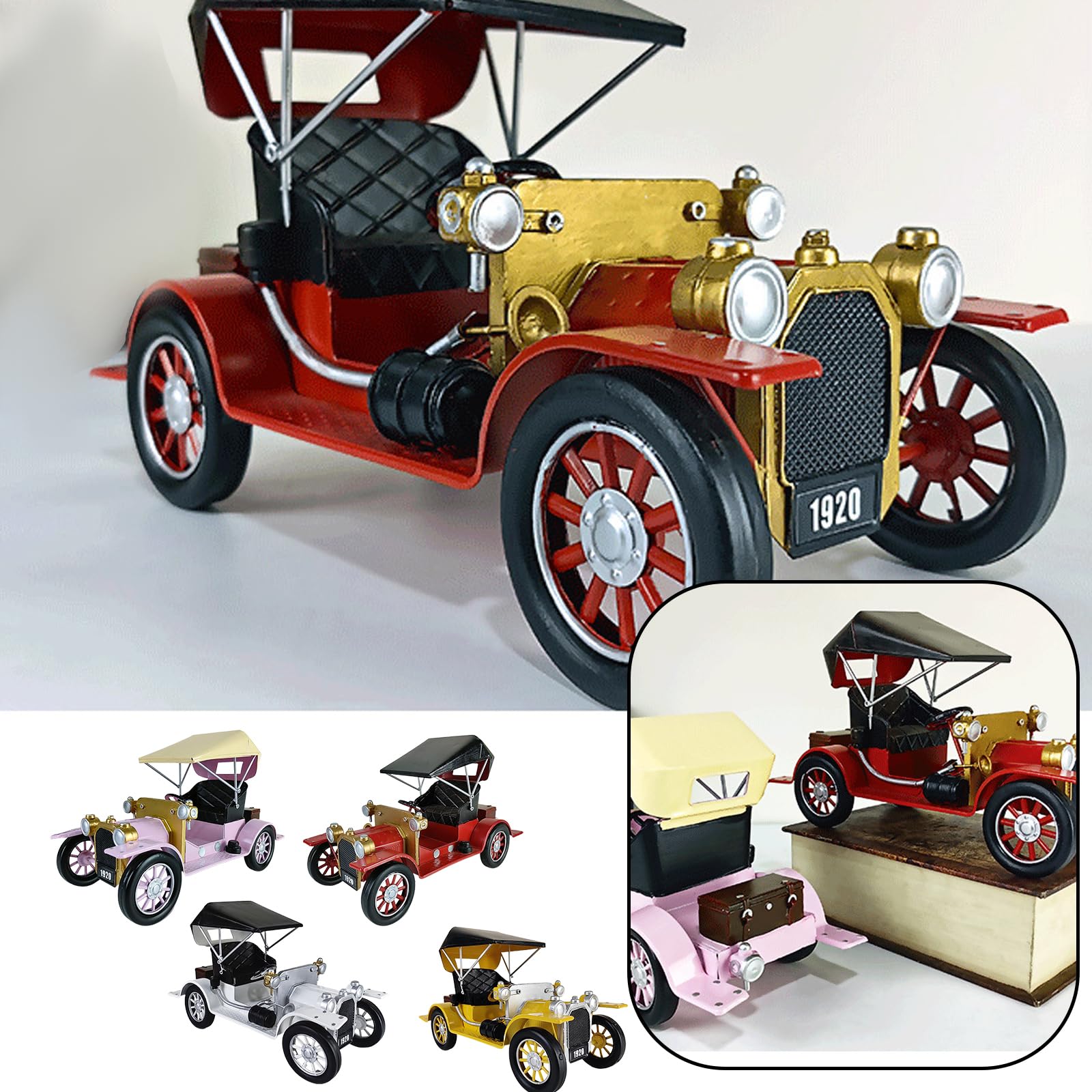 Decorazione del Modello Auto in Ferro onorato dal con Stili Tradizionali e rustici Figurina Veicolo da Tavolo Figurina Automobile