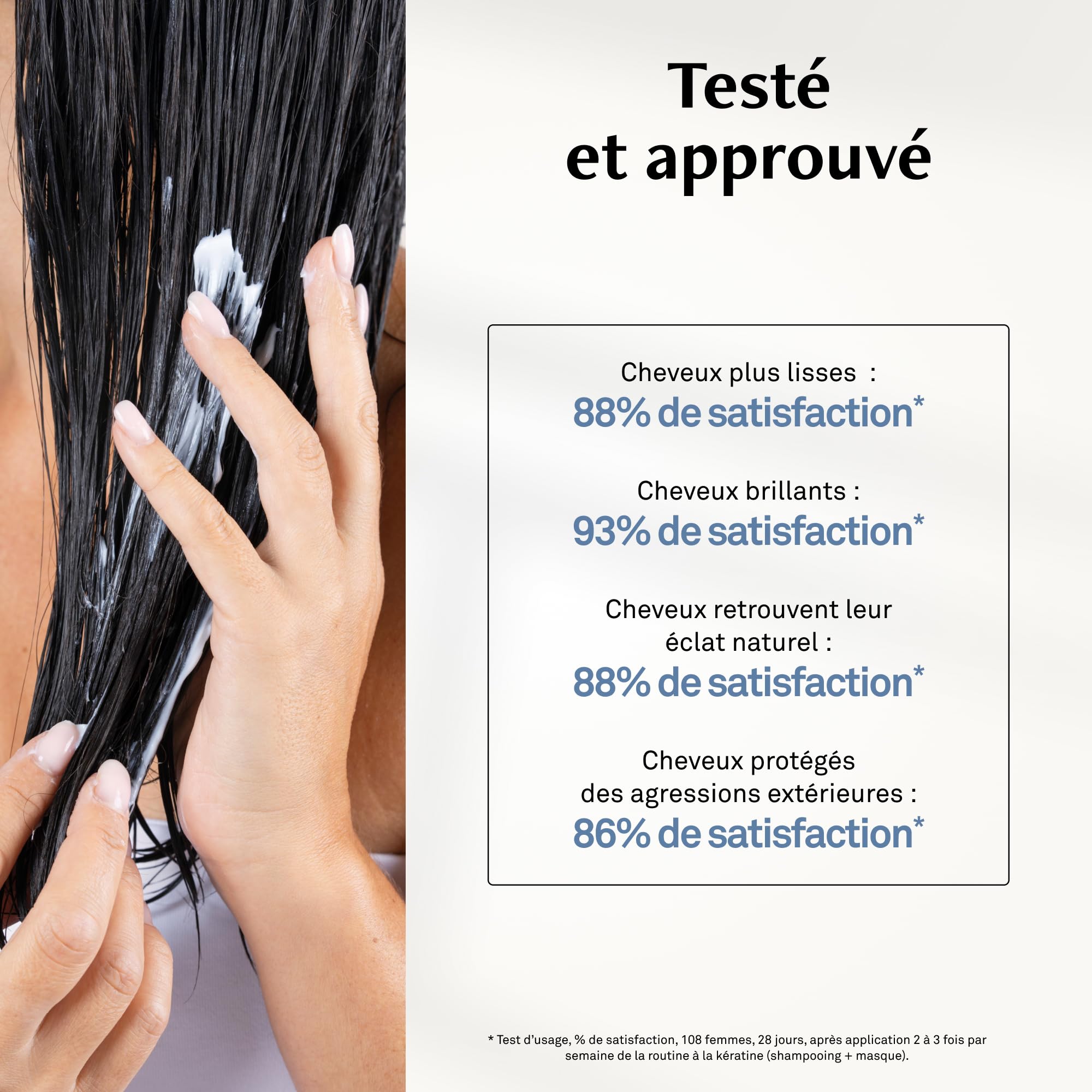 LUXEOL - Masque Kératine - Pour des cheveux renforcés, réparés et plus résistants *- 97% d’ingrédients d’origine naturelle - Sans silicones - Fabriqué en France - 200 ml