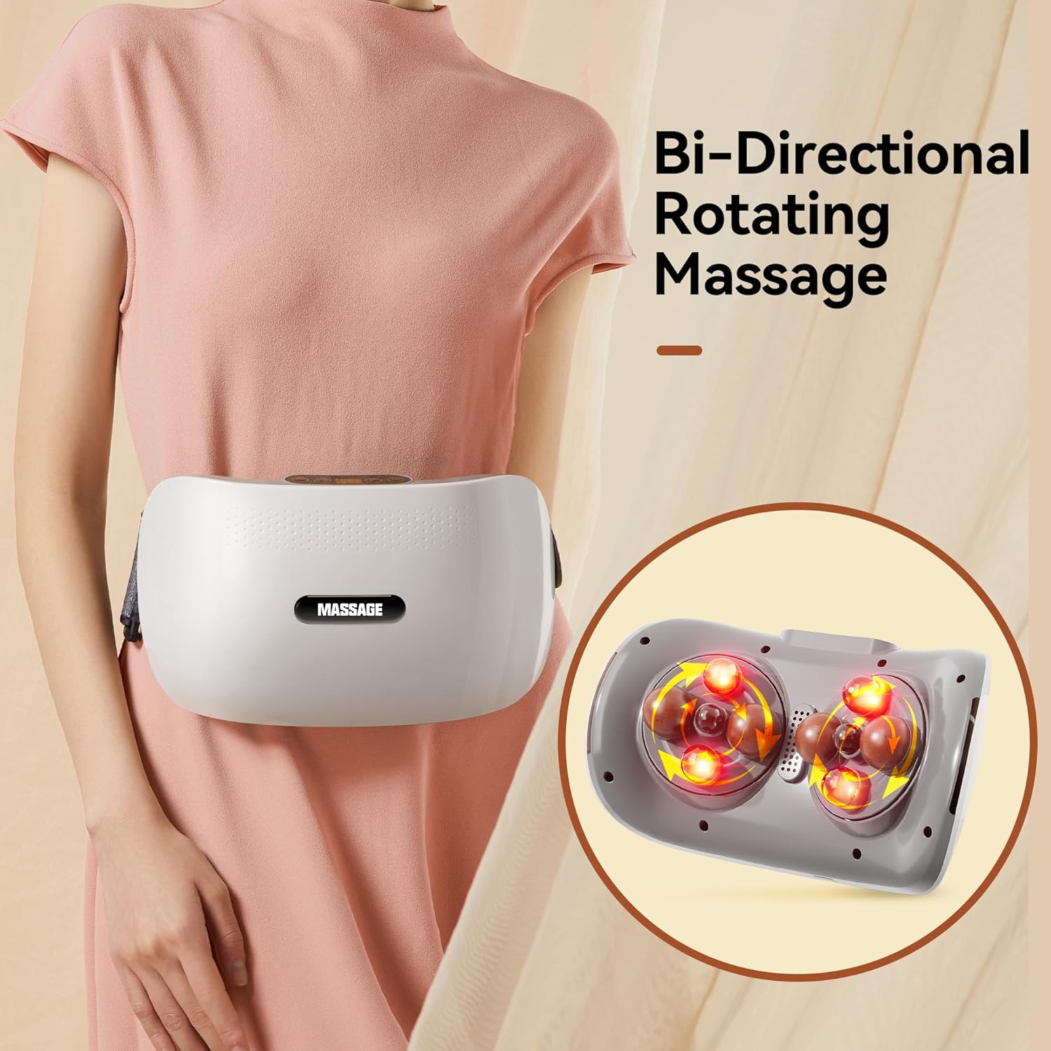 SORELAX Electric Double Disc Abdominal Cellulite Massager with Heat for Flatulence and Period Cramps, Belly and Stomach Massager for Digestion and Constipation - Image 2