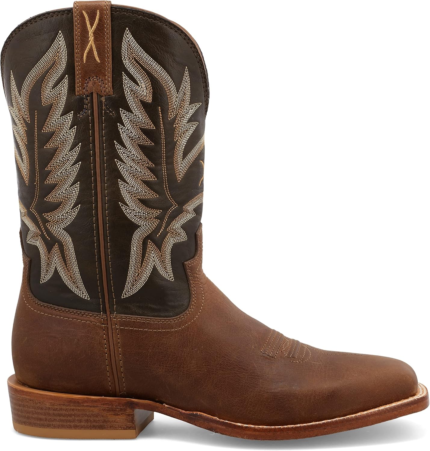 Twisted X メンズ 27.9 cm Tech X ブーツ、Tech X付きワイドスクエアトゥ, バフタン&amp;バーントオ