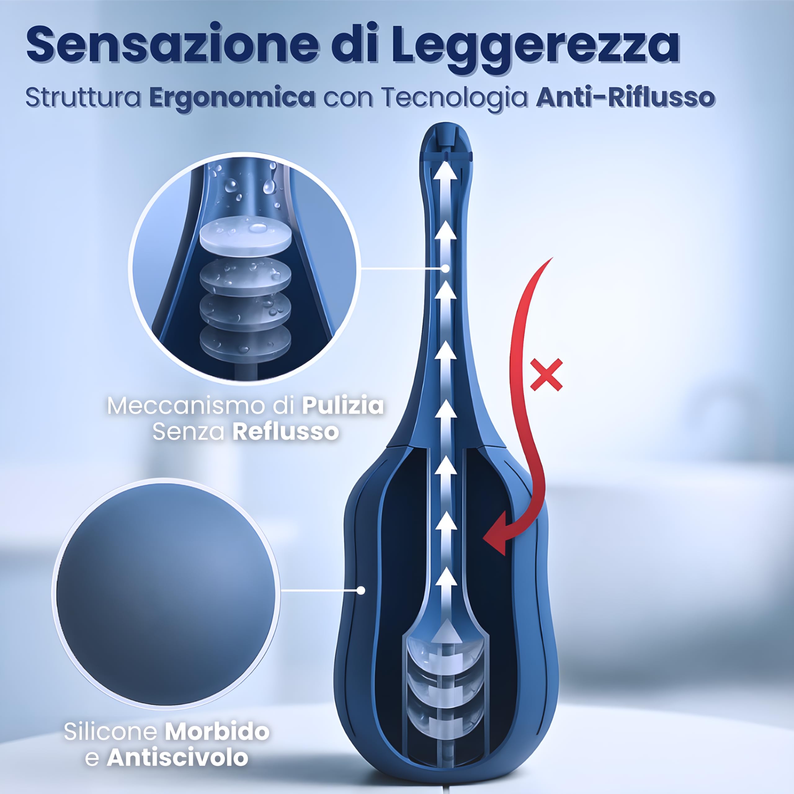 Doccia Intima 310ml - Clistere Per Pulizia Intestino - Peretta Per Lavaggio Anti-Riflusso - Enema Kit Per La Pulizia del Colon, Douche
