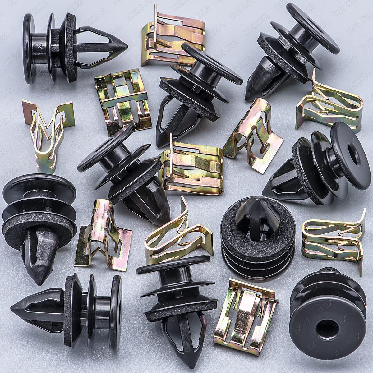 Rexka 10 Sets Door Panel Trim Clips Hardware Kit for GM Chevy Buick Cadillac GMC Pontiac 11519032 11588650 Impala, Silverado, Escalade, Camaro, Malibu