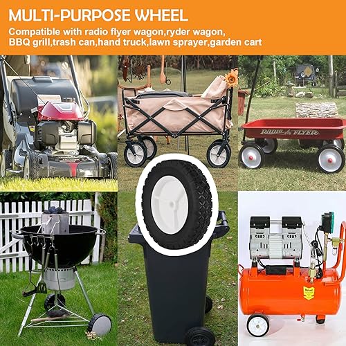 Miniatura 2 de Oregon - Rueda de plástico 72-108, 2 unidades, neumáticos universales compatibles con Craftsman AYP MTD cortadora de césped adecuada para reemplazo