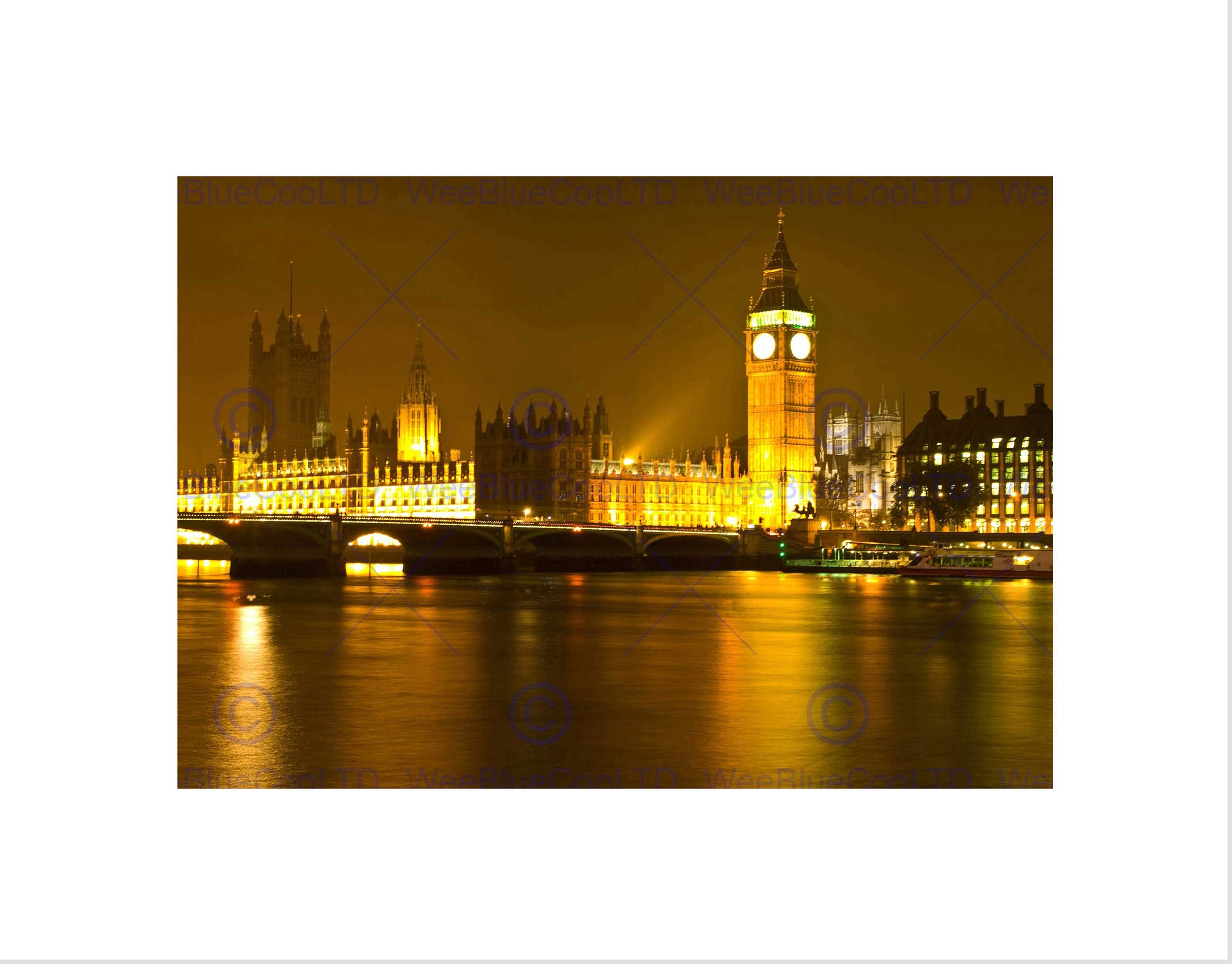 Wee Blue Coo Cultural Palace Westminster House Parliament London Wall Art Print