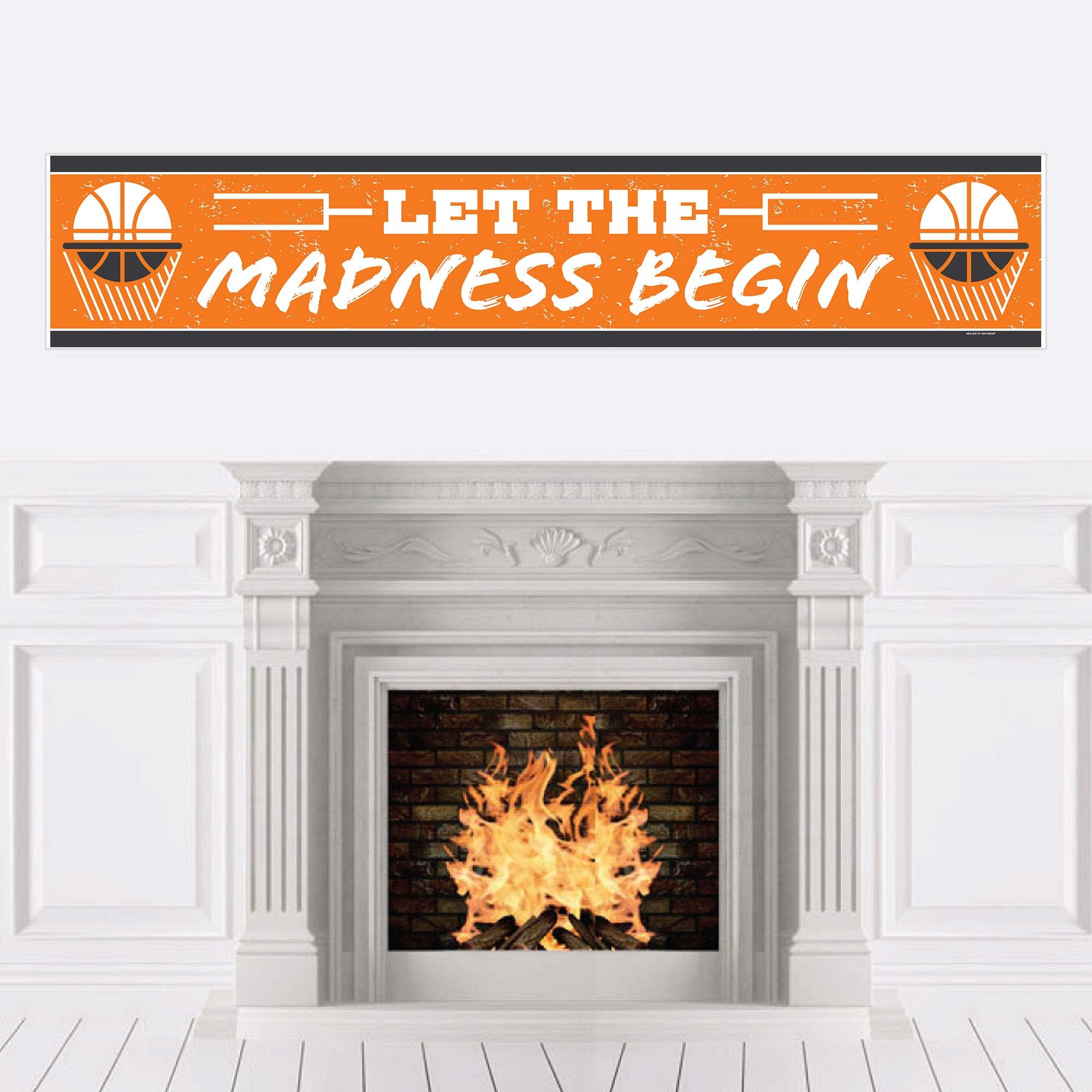 Big Dot of HappinessBasketball - Let the Madness Begin - College Basketball Party Decorations Party Banner