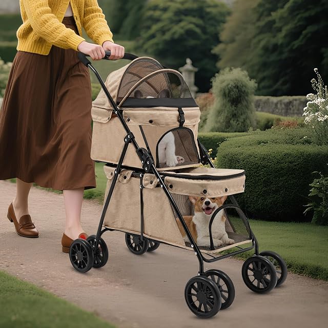 Foto 2 de 8 de KiwiHood Carrito plegable 2 en 1 para perros pequeños y gatos