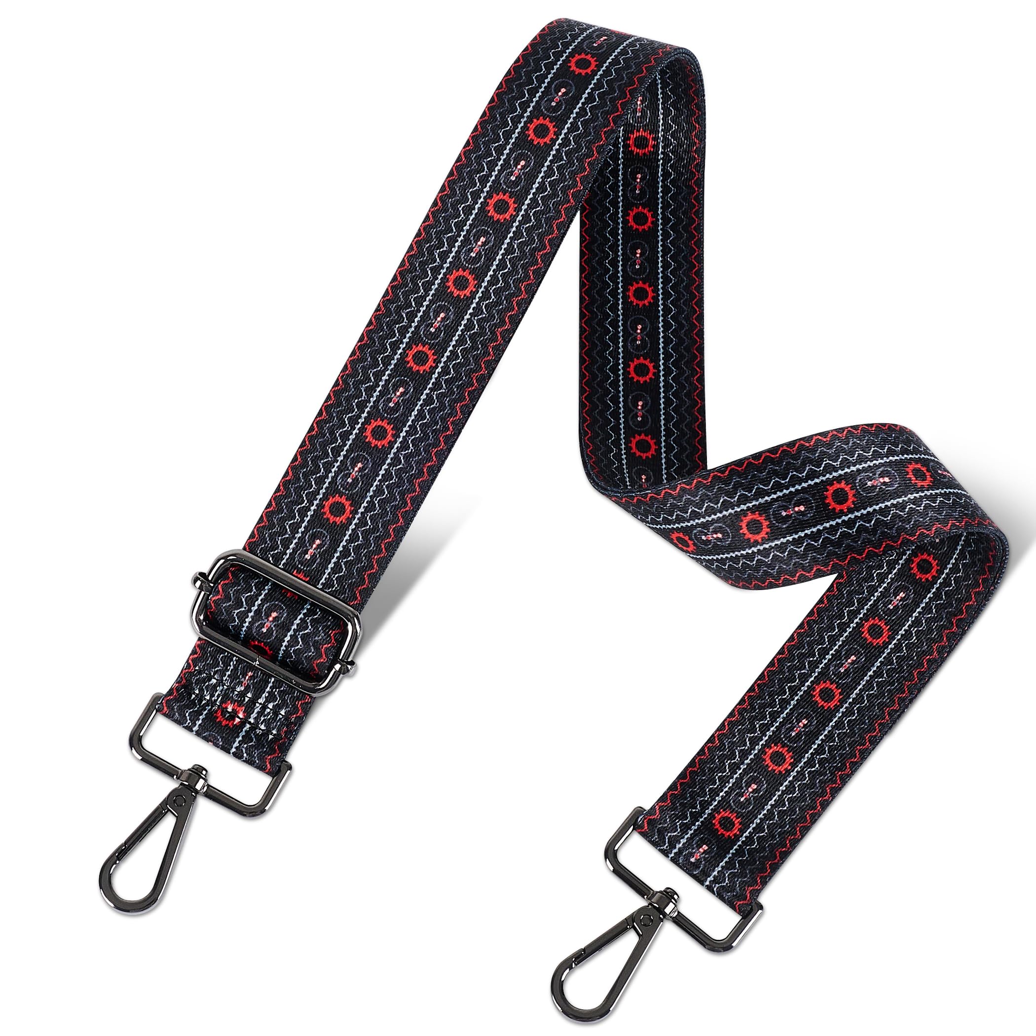 chushui Colorful Pattern Purse Strap, Wide Crossbody Bag Strap Replacement