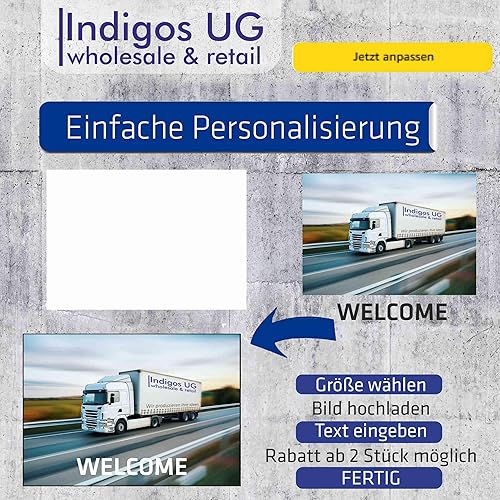 Miniatura 2 de Fussmatte personalisiert - S - Bedruckt 60x40 cm - mit Wunschtext und Foto individuell beschriftet - Fußabtreter - Türmatte - Schmutzfangmatte - Tür