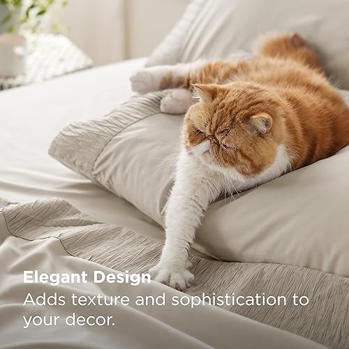 Miniatura 4 de Bedsure - Juego de sábanas tamaño individual XL para dormitorio, de 3 piezas, suaves, extralargas, tipo hotel, de microfibra, de fácil cuidado, para