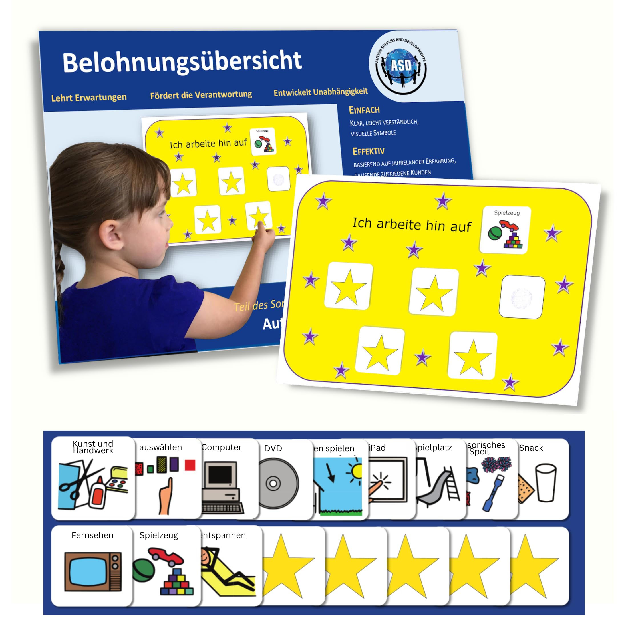 Plastic Visual Reward chart (German)