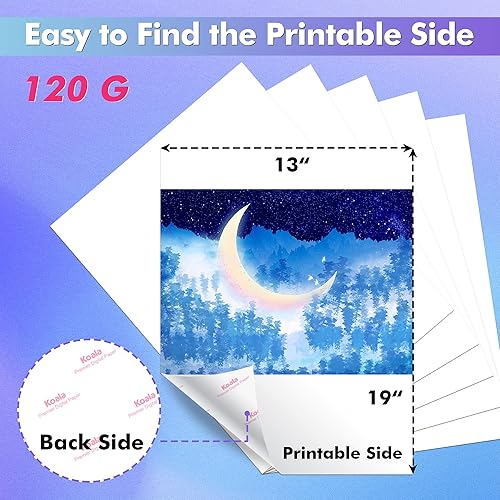 Miniatura 7 de Koala - Papel de sublimación de 13 x 19 pulgadas, 120 hojas para personalizar tu regalo, compatible con tinta de sublimación de impresora de