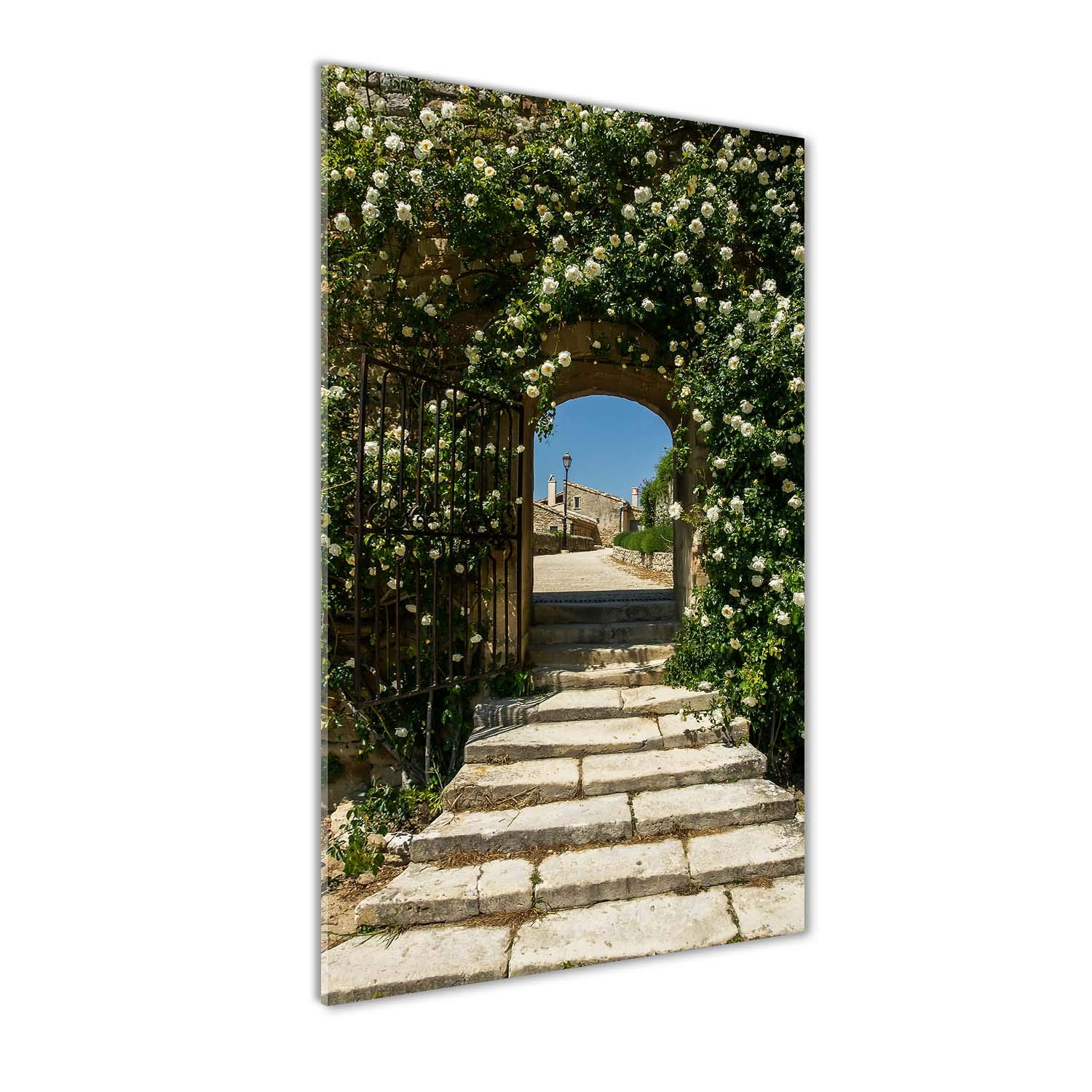 Image sur verre 60x120 cm arche florale pour créer une ambiance zen dans votre salon beige