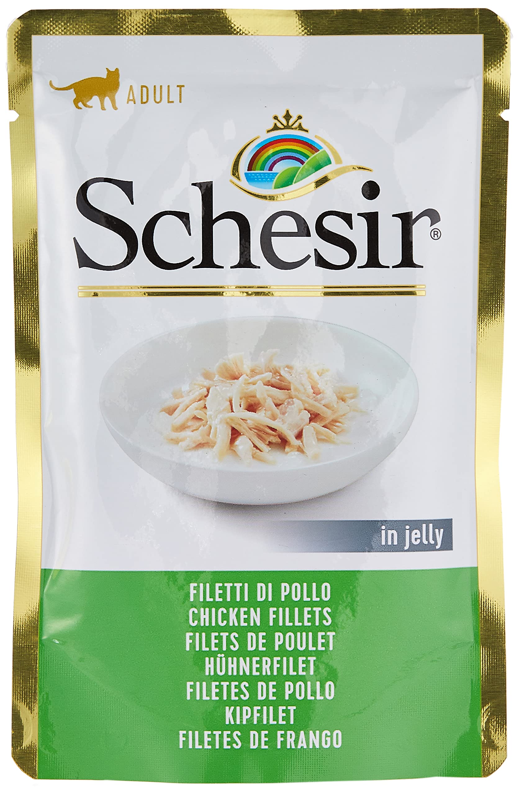 SchesirCAT POUCH JELLY CHICKEN FILLETS 85G