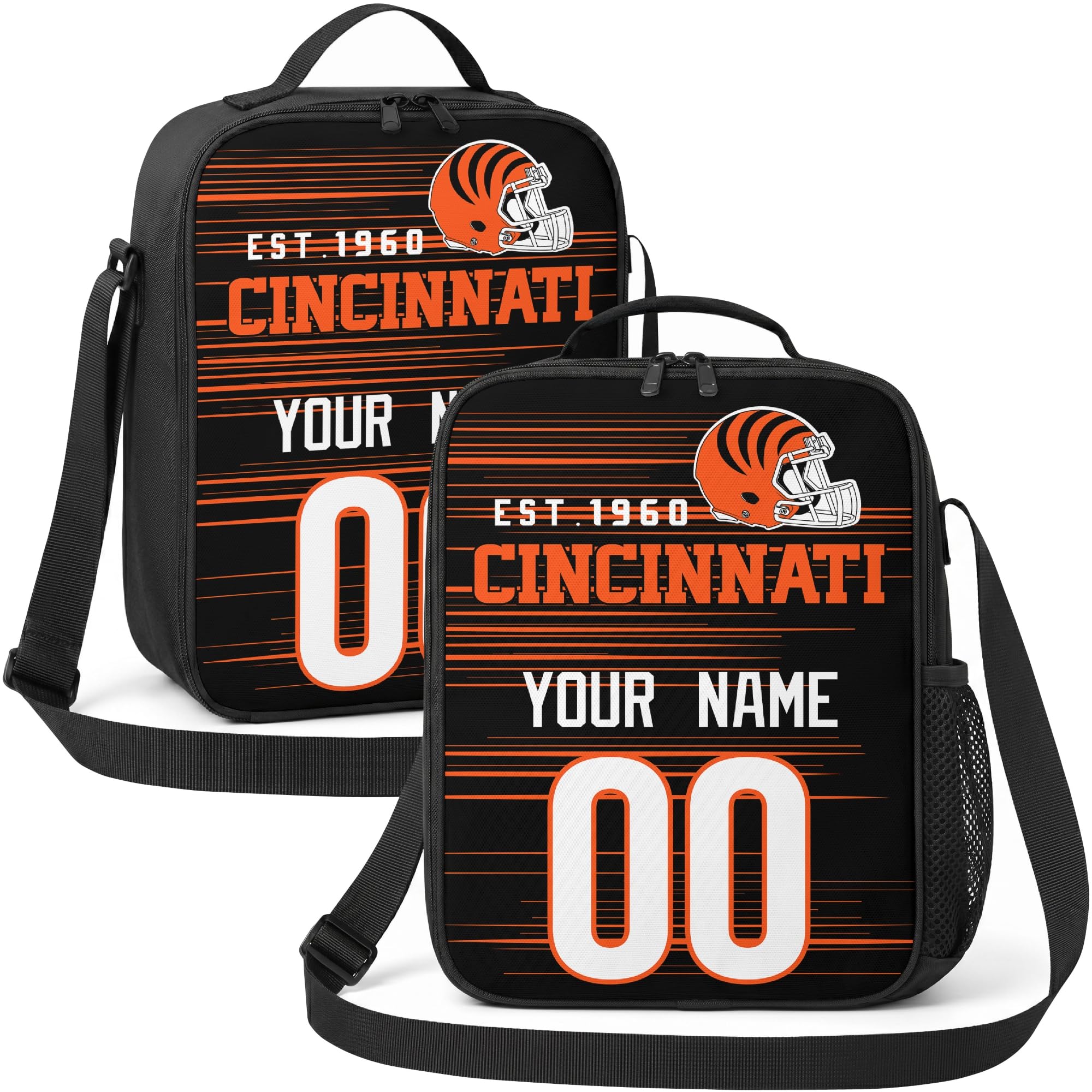 Cincinnati Lunch Bag Custom Name and Number Personalized Gifts