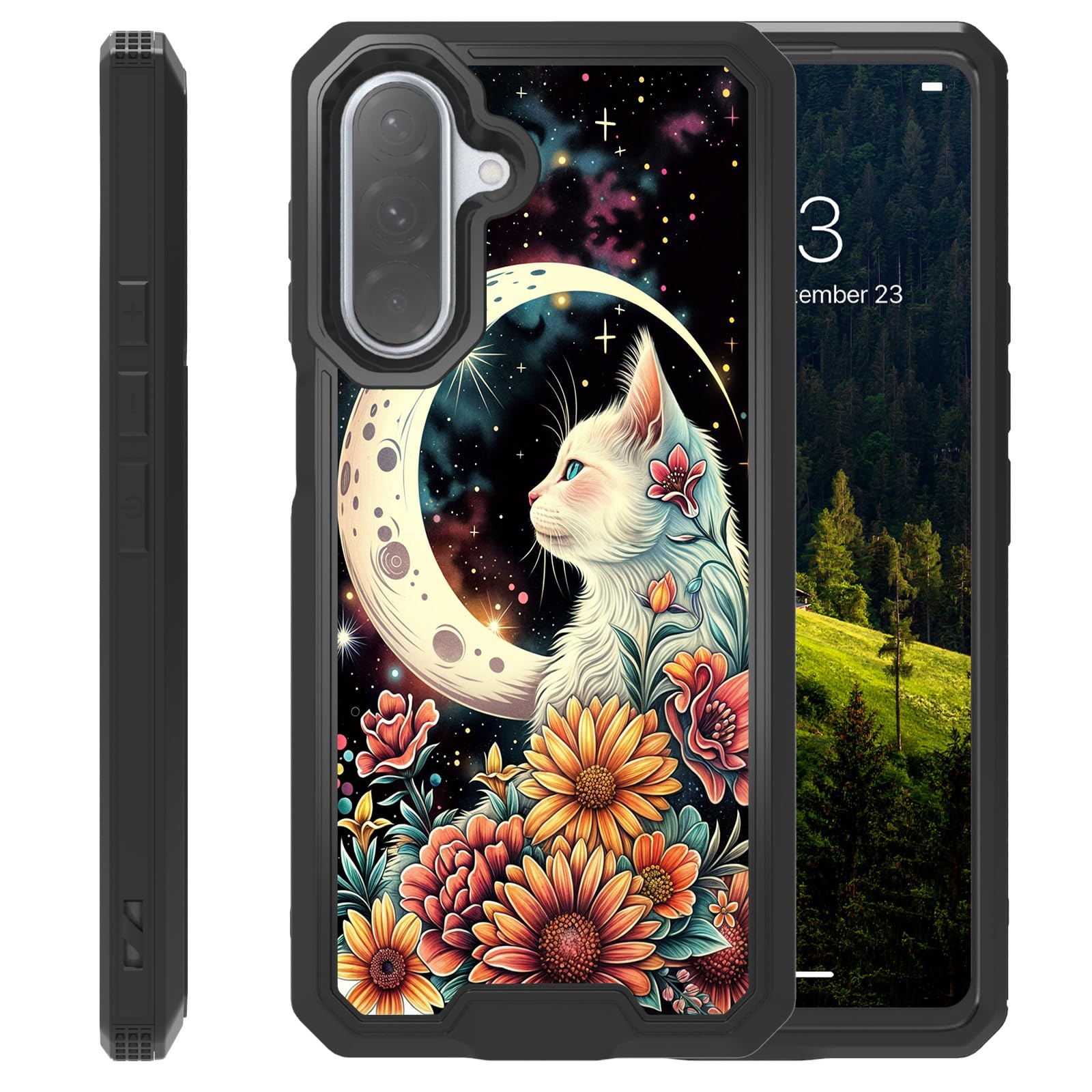 CAPAUNVDA Case for Samsung Galaxy A36 5G,Enhanced Camera Protection,Military-Grade Shockproof Protection Phone Case Cover for Galaxy A36 5G,Cat