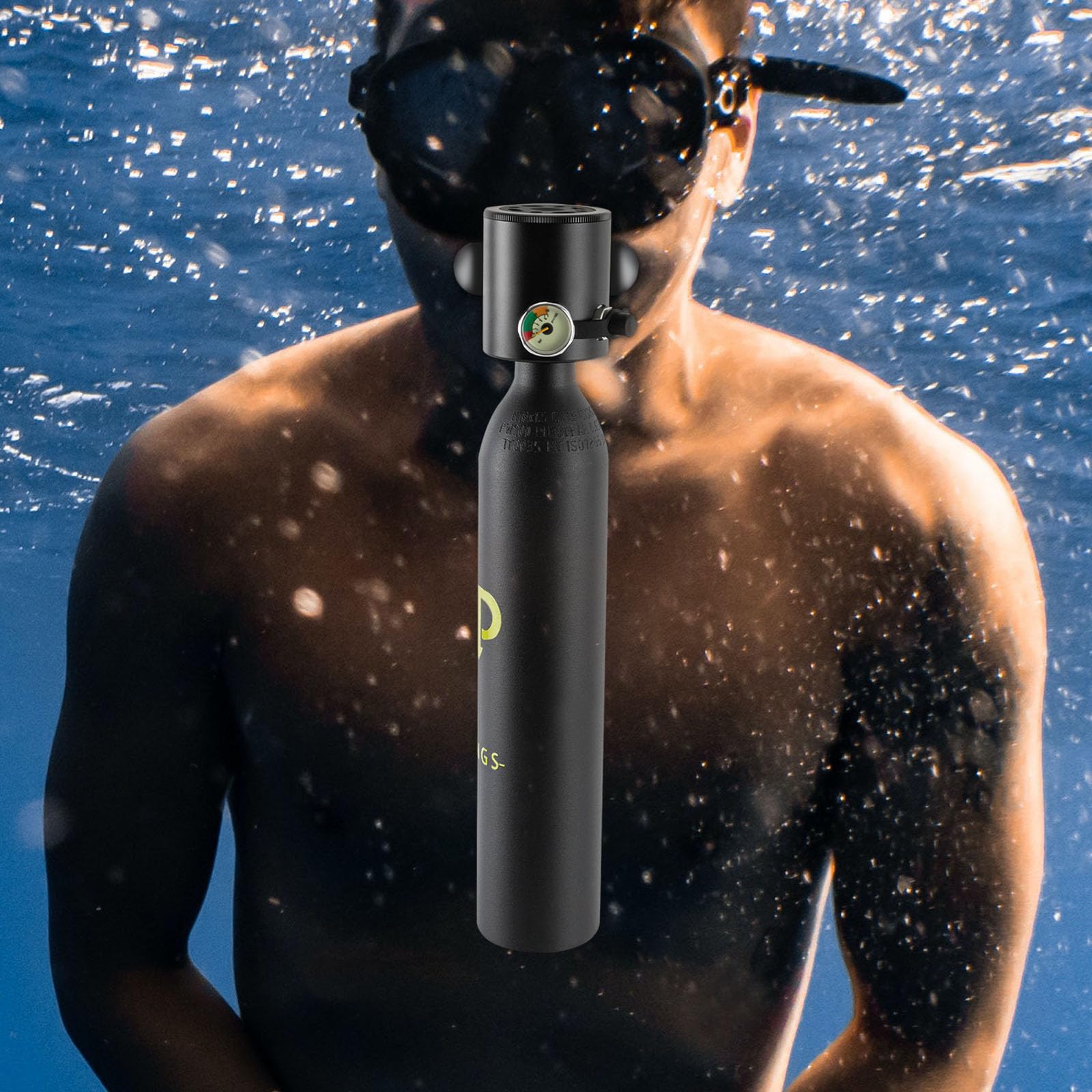 Mini bottiglia di ossigeno Scuba Tank Immersione Attrezzatura Immersione 5-10 minuti Portatile 0.13 L Respiratore sott'acqua