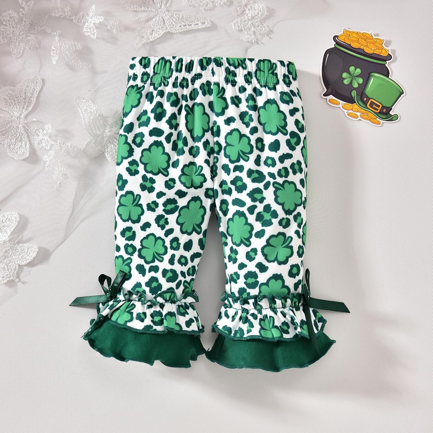 HINTINA Newborn Baby Girl St. Patrick's Day Bell Bottom Outfits - Image 6