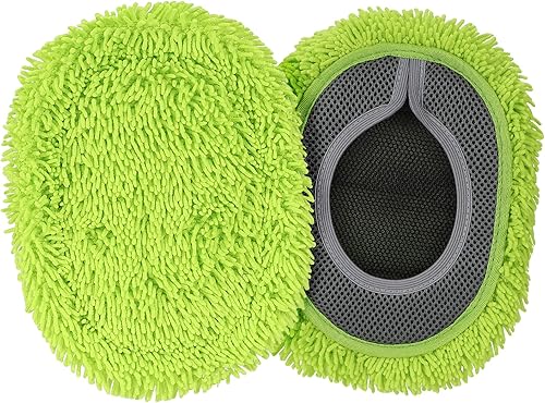 SLIIMU Paquete de 2 repuestos de repuesto de cabezal de fregona de polvo de microfibra de felpilla para trapeador de pared de 66 pulgadas con mango