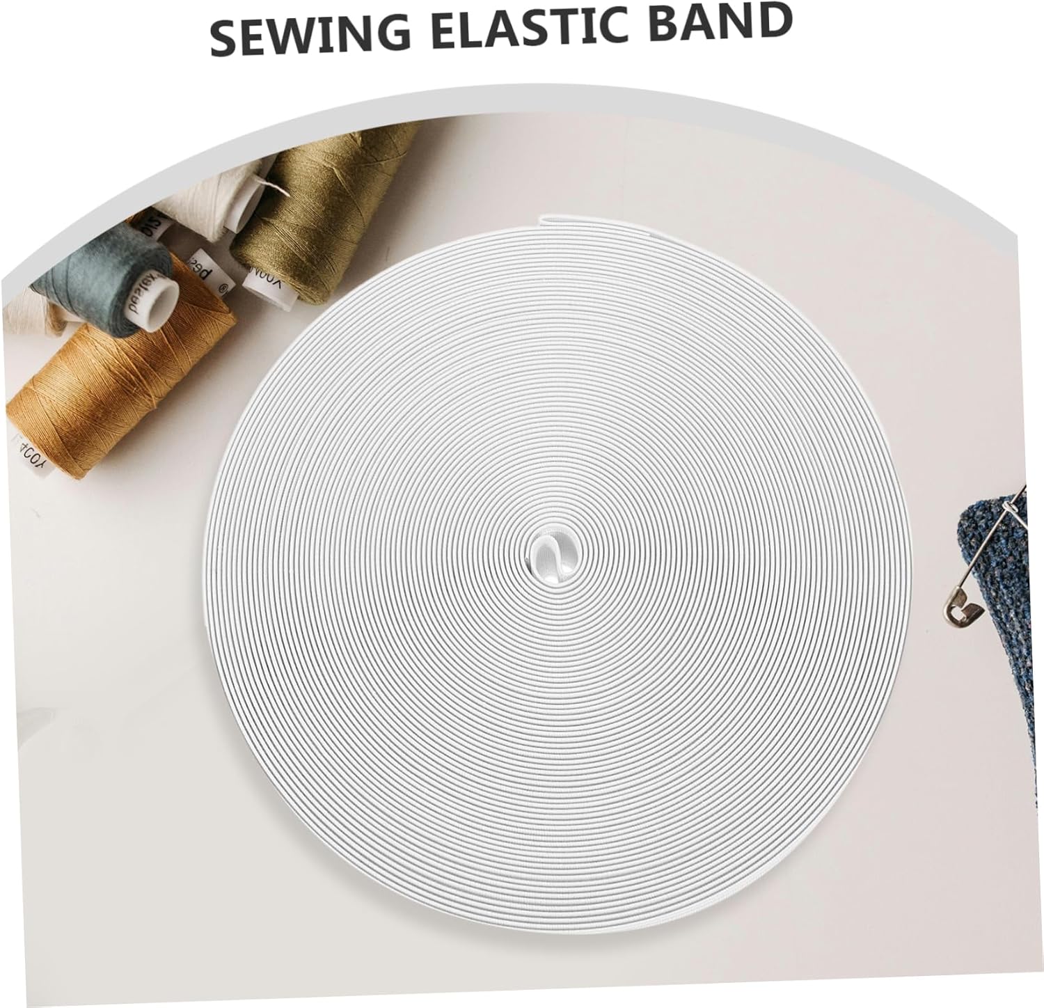 Uonlytech 1roll White High Elastic Sewing Band Thickened Elastic Strap for Pants Waist Versatile Use Skirts and Garments Exceptional Durability and Recovery