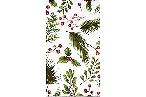 Christmas Berries and Pine Guest Napkins