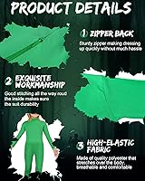 Vista 3 de Unitardo de cuello alto para niños, disfraz invisible de cuerpo completo para niños, Unitard de manga larga para niños y niñas