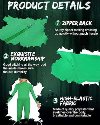 Miniatura 3 de Unitardo de cuello alto para niños, disfraz invisible de cuerpo completo para niños, Unitard de manga larga para niños y niñas