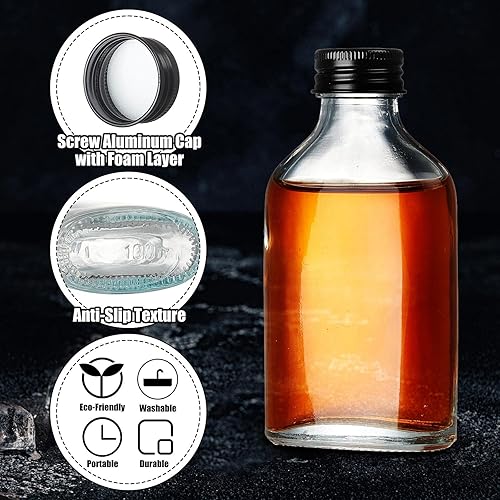 Miniatura 9 de Patelai 32 botellas de vidrio transparente con tapas, mini botellas de vidrio, botellas de licor, botellas vacías de alcohol, recipiente pequeño de