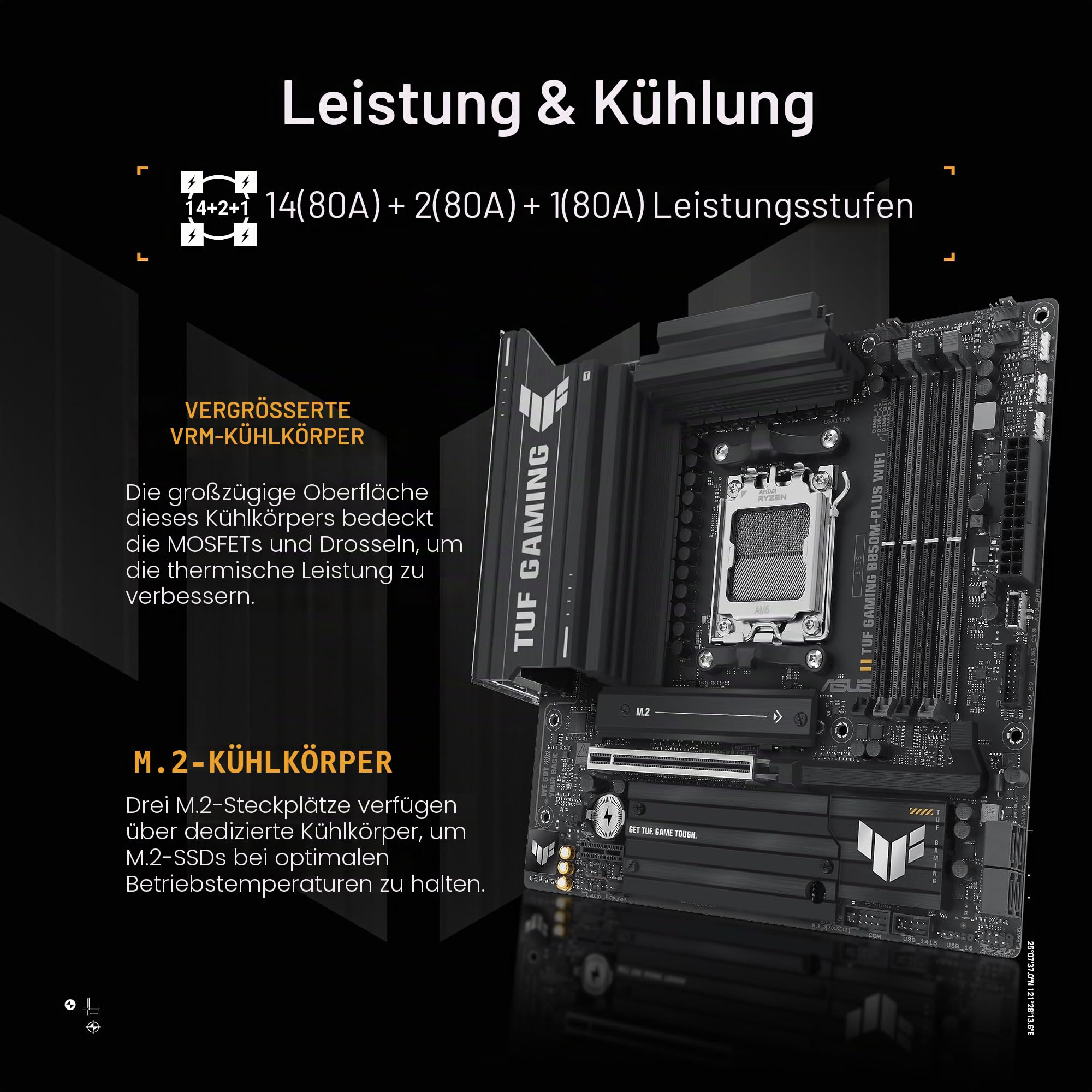 ASUS TUF Gaming B850M-PLUS WiFi AMD AM5 B850 mATX Mainboard