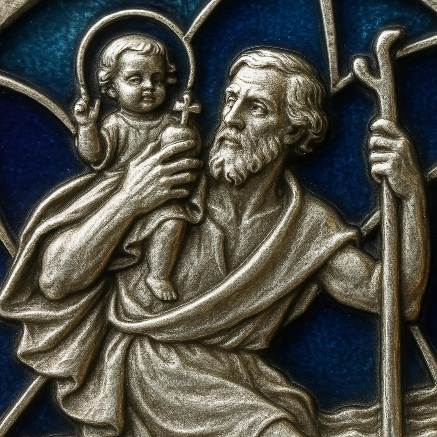 Święty Krzysztof Brelok do samochodu – Brelok z świętym Krzysztofem dla kierowców – Patron kierowców – Święty Krzysztof dla samochodu, Święty Ch, jeden rozmiar
