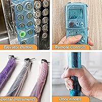 Vista 8 de 2 rollos de película de barrera dental rosa con caja dispensadora, 2 rollos de envoltura de plástico para tatuajes de 4 x 6 pulgadas, hojas