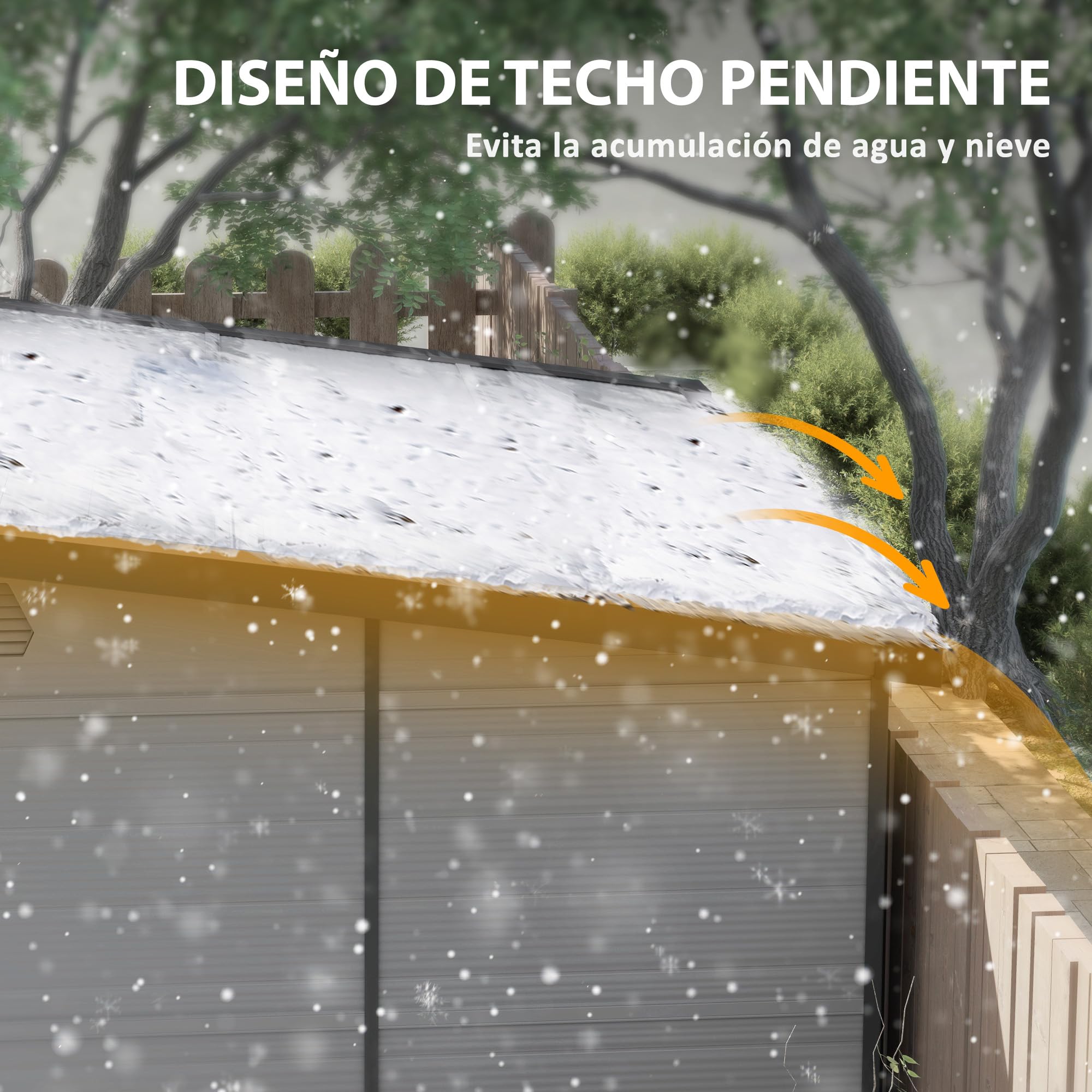 Outsunny Caseta de Jardín Exterior, 3,24 m², 190x191x215 cm, Gris Claro | Cobertizo de Jardín Exterior, Puerta Corredera con Pestillo, Ventana y Ventilación, para Almacenamiento de Herramientas