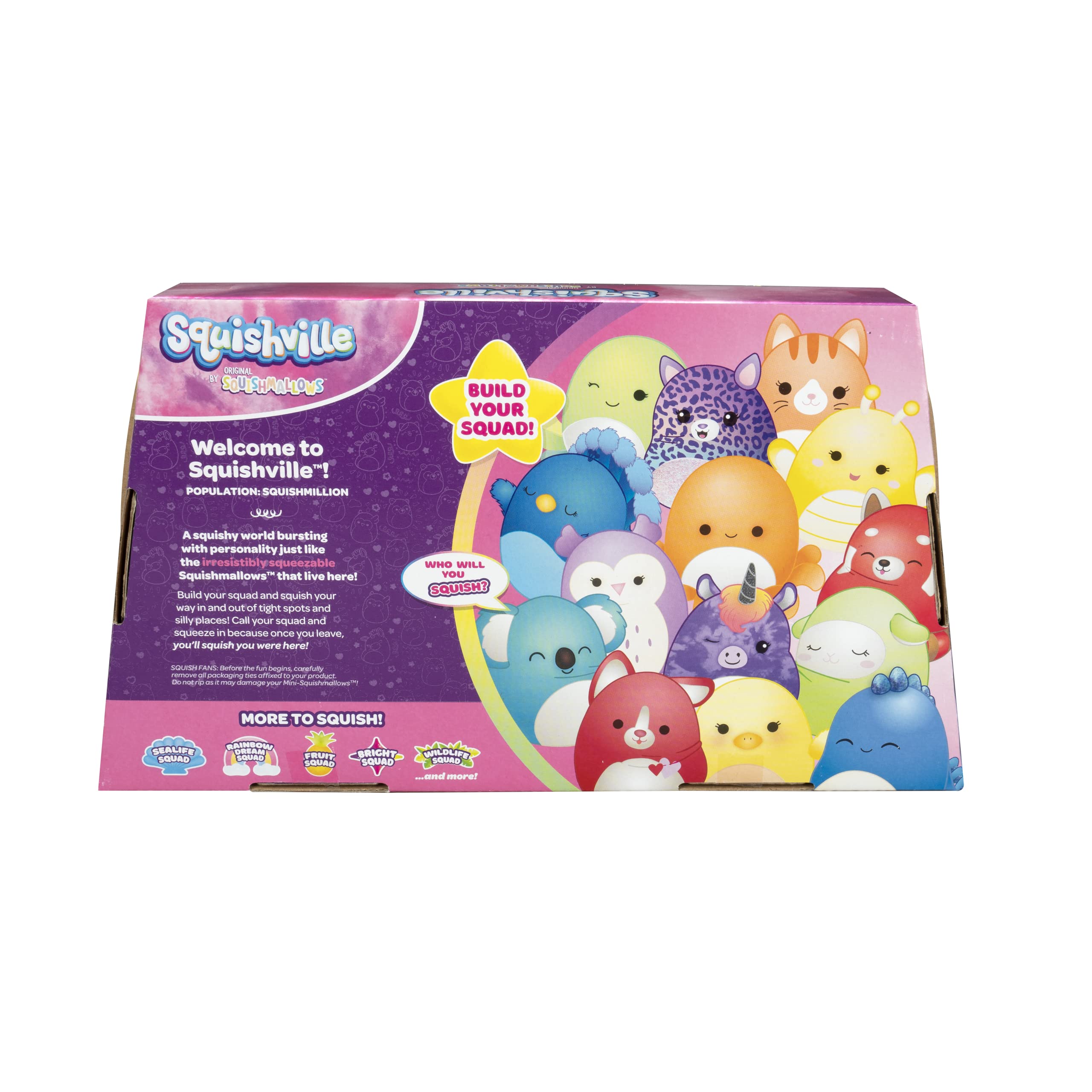 Squishville SQM0252 zestaw 14 sztuk, super miękkie mini figurek do quishmallows, 5 cm, wielokolorowe
