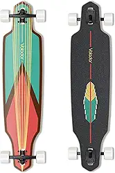 VOLADOR Urban Freeride Pro Longboard Cruiser 101,6 cm | Deck de madeira de bordo canadense e caminhão Kingpin reverso forjado | Configuração completa de longboard drop through para deslocamento urbano