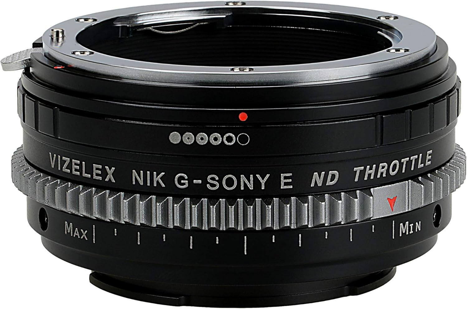 Fotodiox Vizelex CINE ND Throttle Lens Adapter Compatible with Nikon G Lenses on Sony E-Mount Cameras, (NikG-SnyE-NDThrtl-Cine)