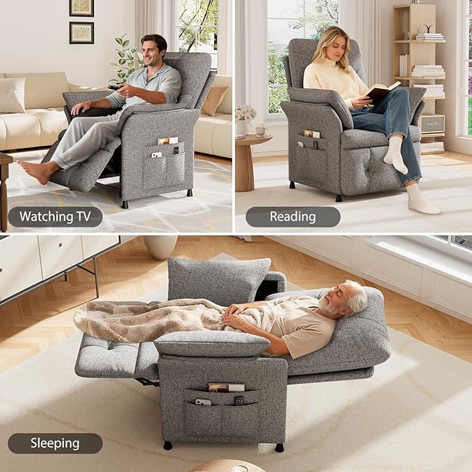 Sillón Reclinable Eléctrico con Masaje y Calefacción 180° miniatura 9