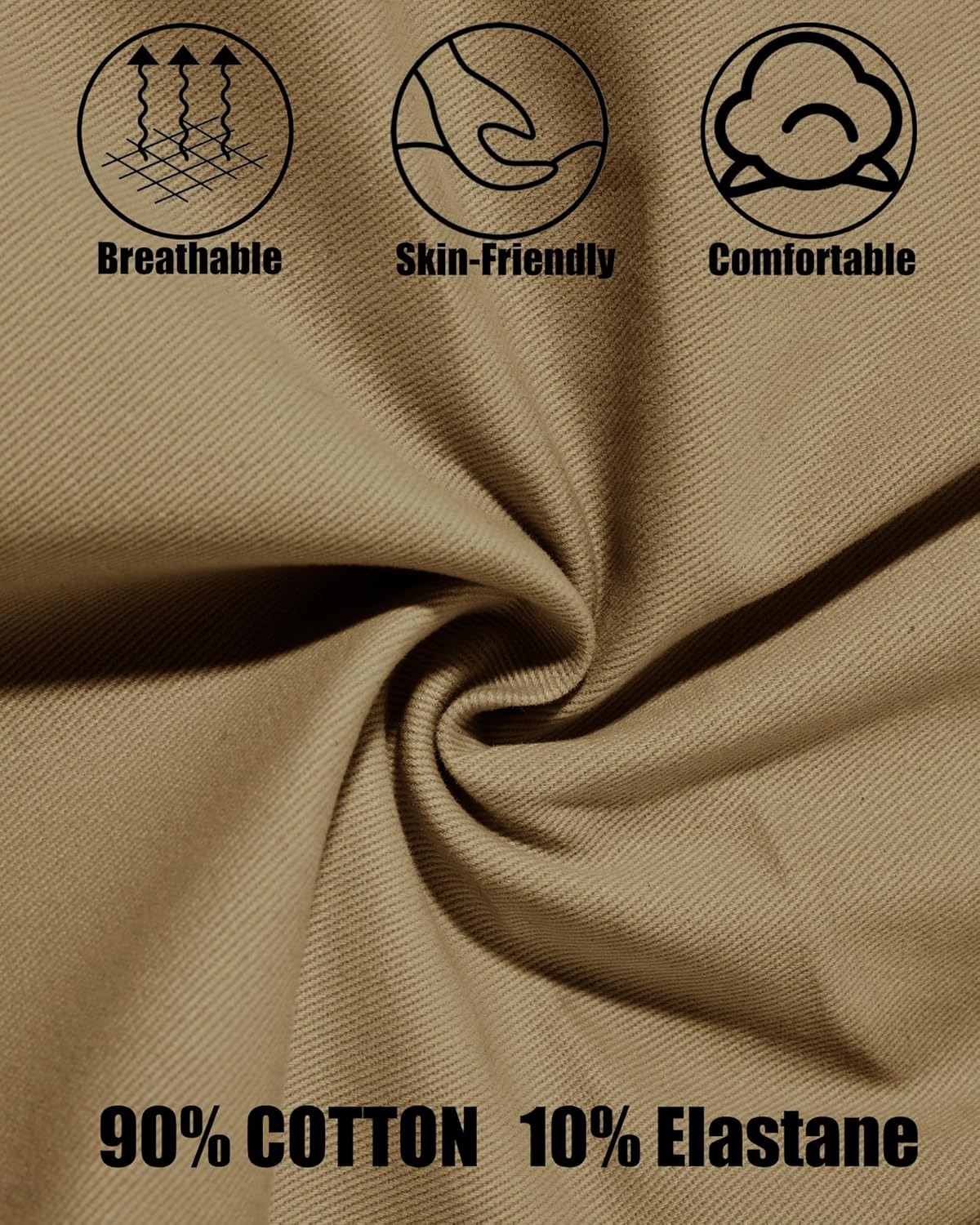 Men's Cargo Pants with Pockets Cotton Outdoor Elastic Waist Hiking Pants Casual Baggy Jogger Sweatpants - Image 7