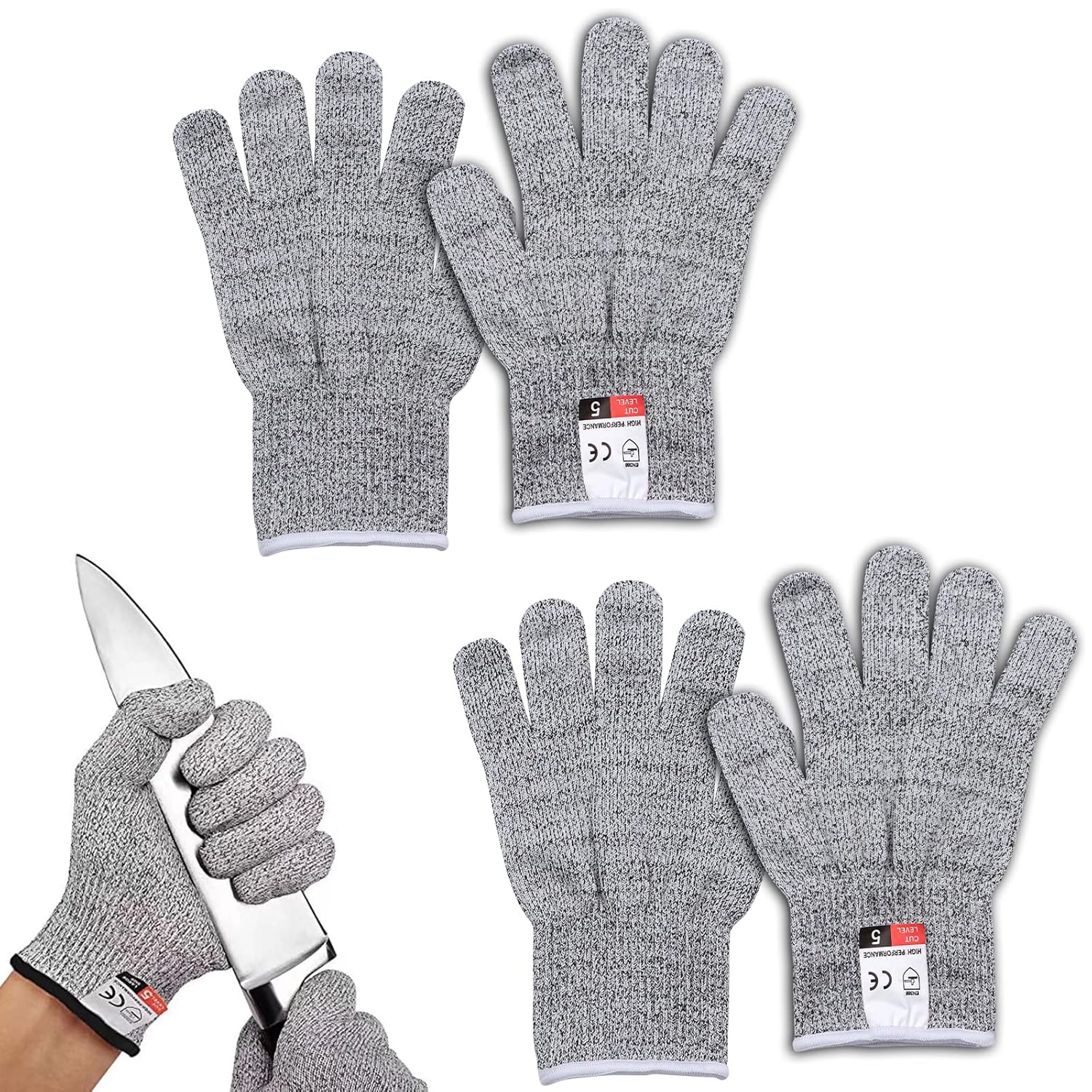 QWORK® Gants Anti Coupure Niveau 5 Gants De Travail Haute | FindTheDeal