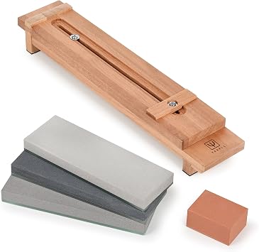 Yaxell Whetstone Kit - Made in Japan - 5 Piece Knife Sharpening Glass Stone Set