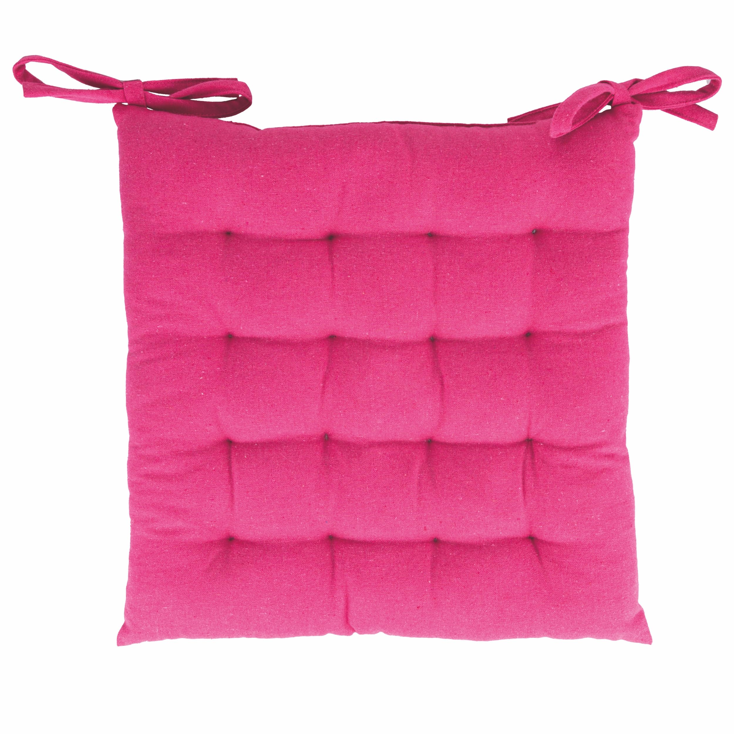 Coussins de Chaise à Lacets Sibylle Lot de 5 Fuchsia 40x40 Moelleux pour Assise Dure