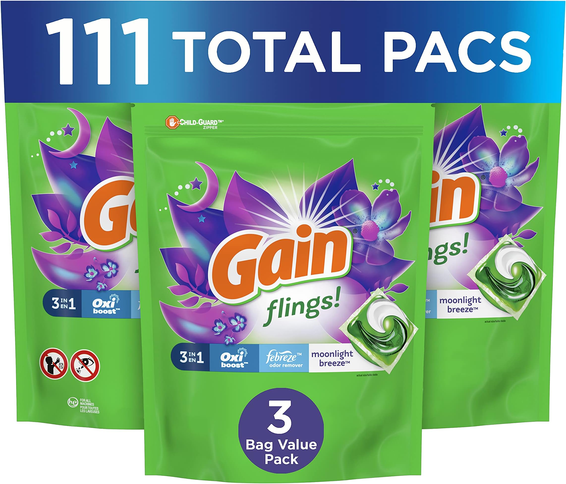 Gain flings! Laundry Detergent Soap Pods, High Efficiency