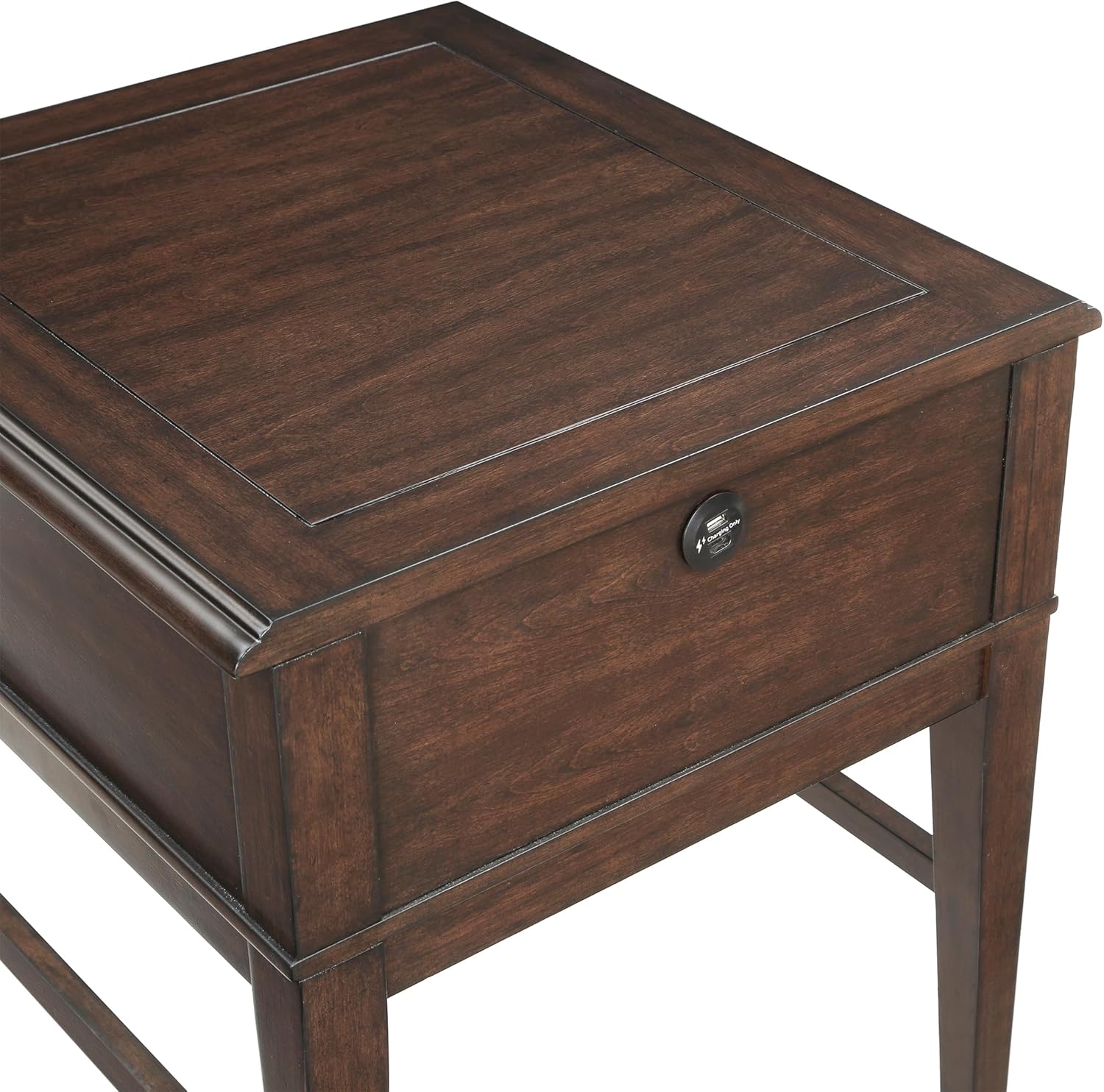 Lexicon Sprague 1-Drawer Wood End Table, Brown
