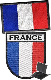 Patch France 2 scratch France drapeau ecusson a coudre scratch drapeau Français patch vetement sac a dos patch Francais patches militaire