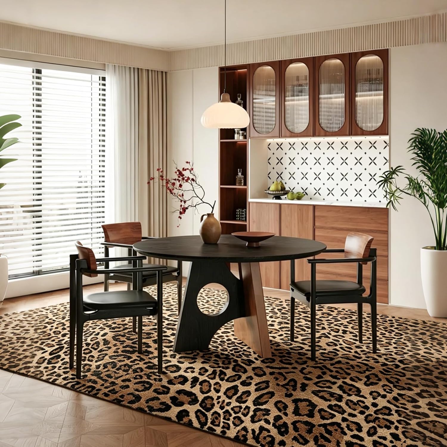 5X7 Leopard Rug,Soft Low Pile Non Slip Cheetah Print Carpet for Bedroom,Brown Animal Print Area Rugs for Living Room Dining Room Safari