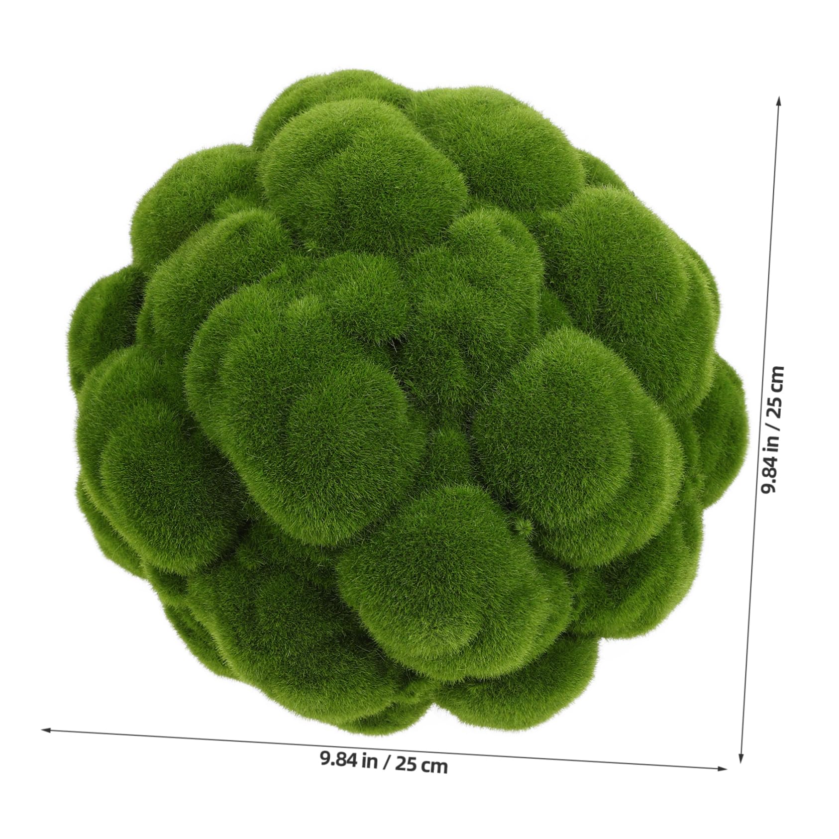 Vaguelly Pallina di Muschio Artificiale in Pvc Verde, Aspetto Realistico, Resistente alla Deformazione, Decorazione per Soffitti e Paesaggi