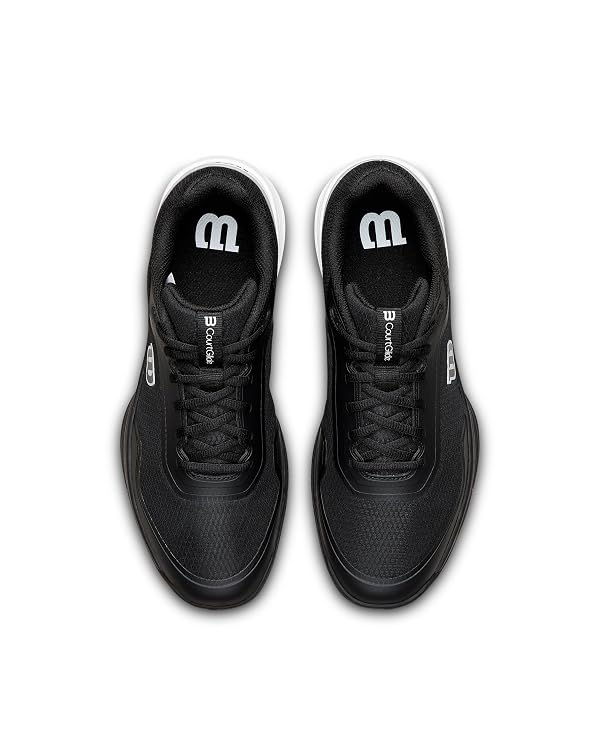 WILSON COURTGLIDE Men's Tennis Shoe - Black/White/Lunar Rock, Size 10.5 US by WILSON - Used condition - Image 7