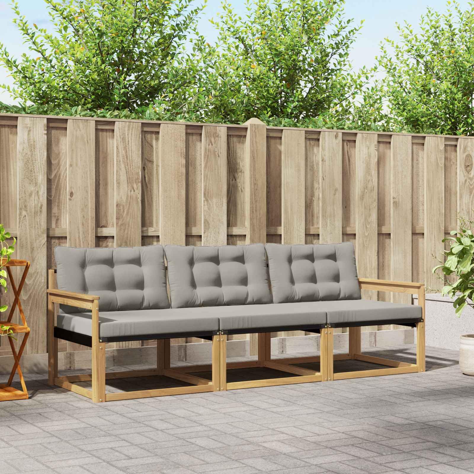 Canapé de jardin en bois d'acacia blanc pour vos instants de détente
