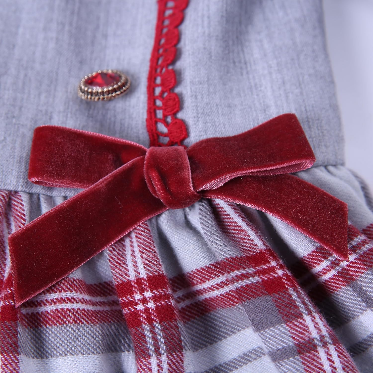 Pettigirl Girls Christmas Winter Long Sleeve Clothes Size 2 3 4 5 6 7 8 Kids Toddler Elegant Holiday Clothing Dresses - Image 2