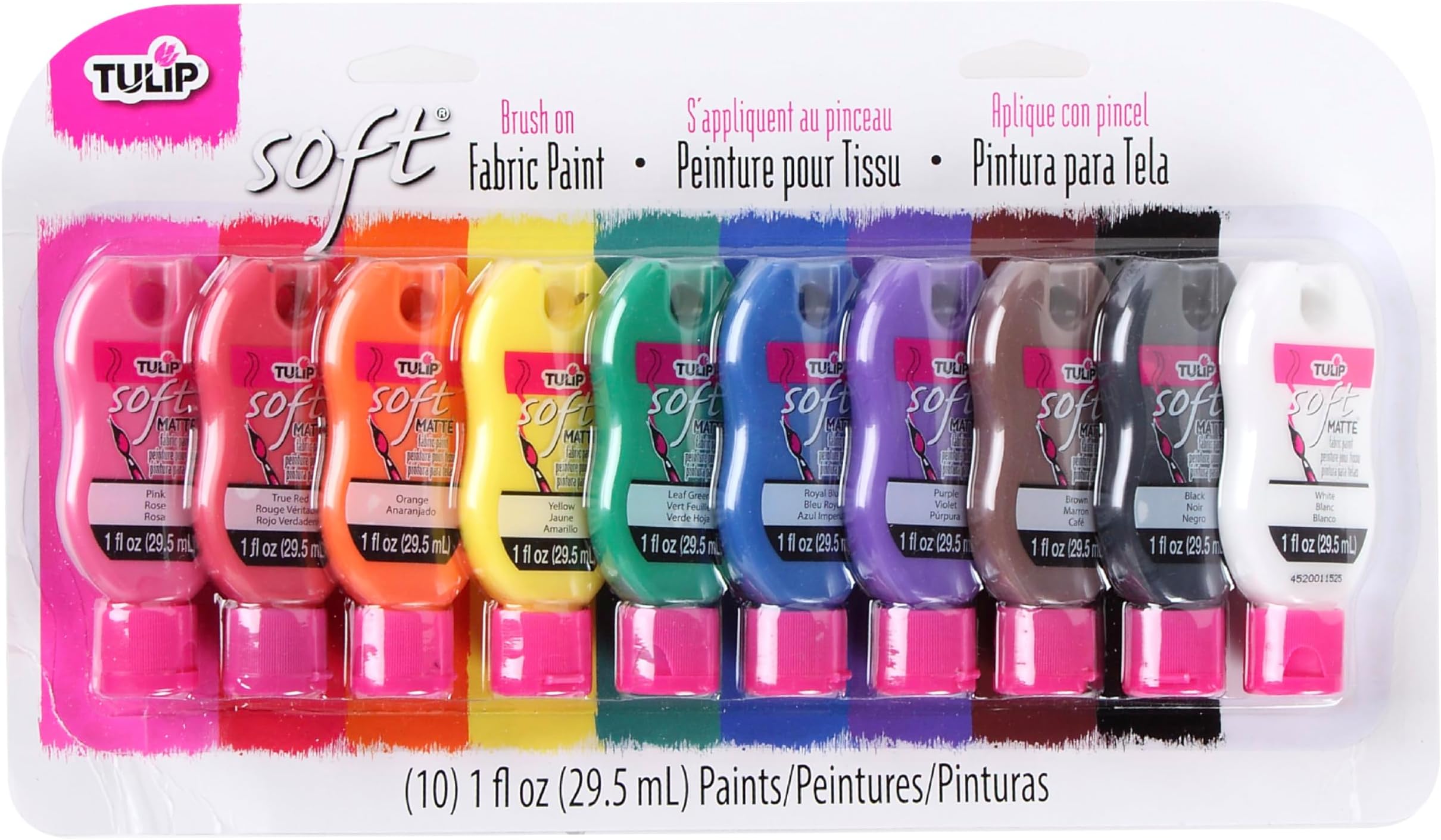 Tulip Soft Fabric Paint kit Rainbow 10pcs