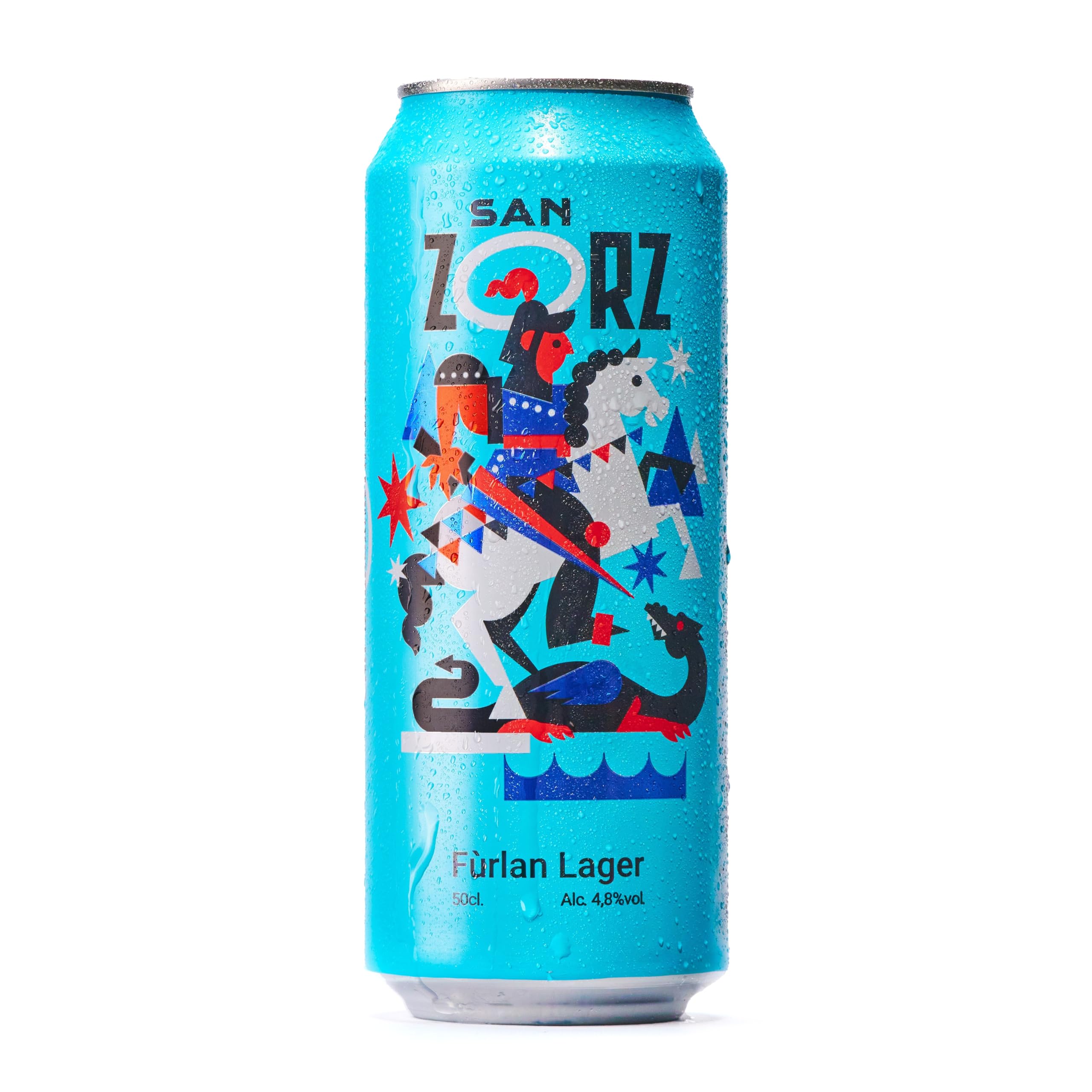 SAN ZORZ, Birra Furlan Lager, 24 Lattine da 50 cl, Birra Friulana dal Gusto Fresco ed Equilibrato, Vol. 4,8%